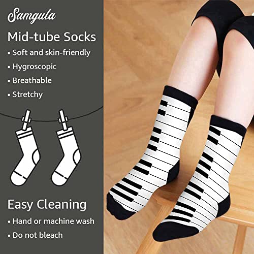 Image of Crew Socks for Woman Size 6-8 Tropical Wildlife Bright Teal Girls Socks