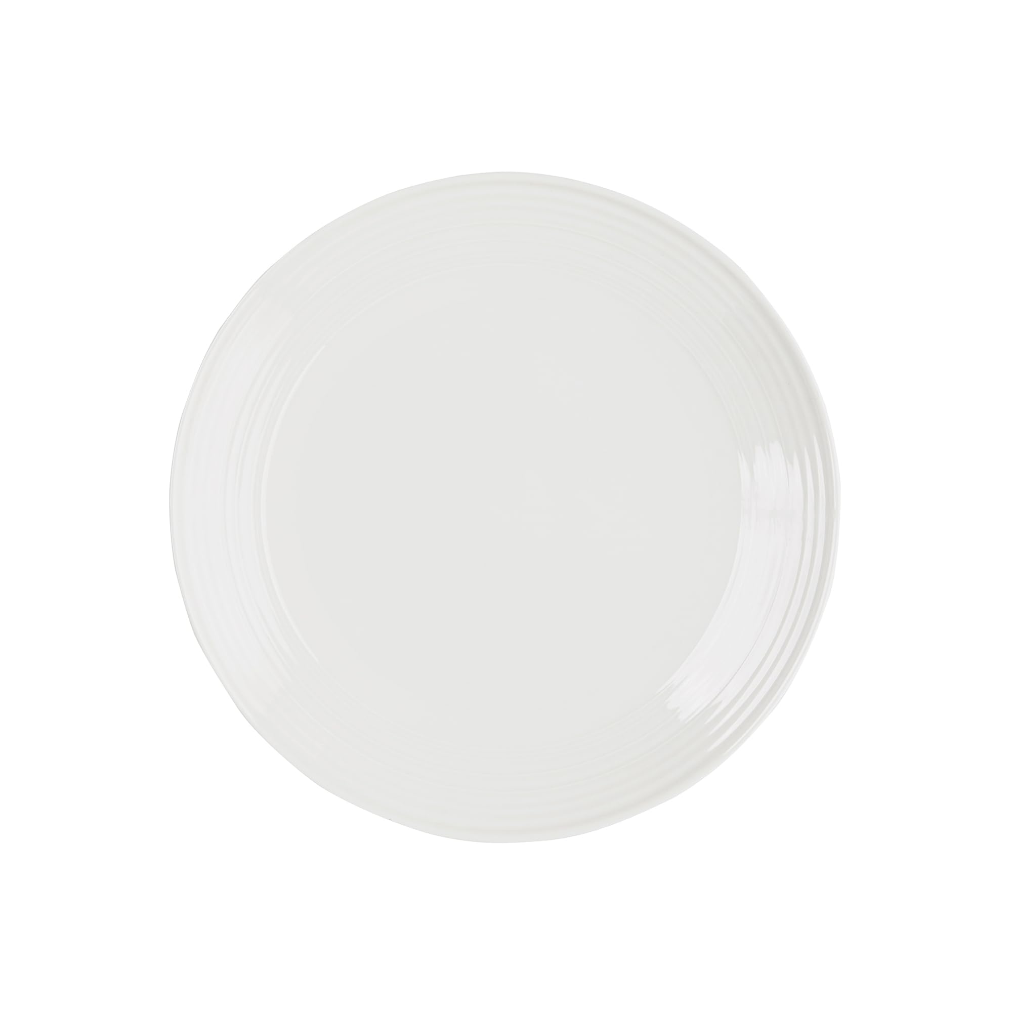 AMBITION Tafel und Kaffeeservice 12 personen Linea 60-teilig Porzellan Teller Tassen Schalen dezente Linien Spülmaschine & Mikrowelle weiß