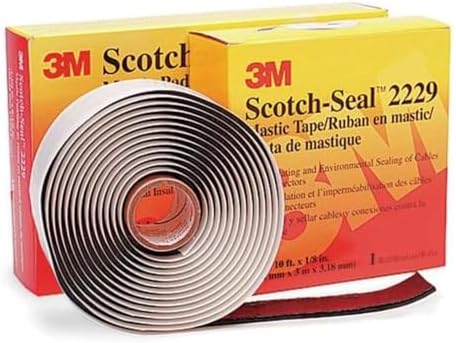 3M Scotch-Seal Mastic Tape Compound 2229, 1 in x 10 ft, Black, 1 Roll