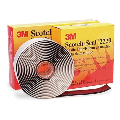 3M Scotch-Seal Mastic Tape Compound 2229, 1 in x 10 ft, Black, 1 Roll