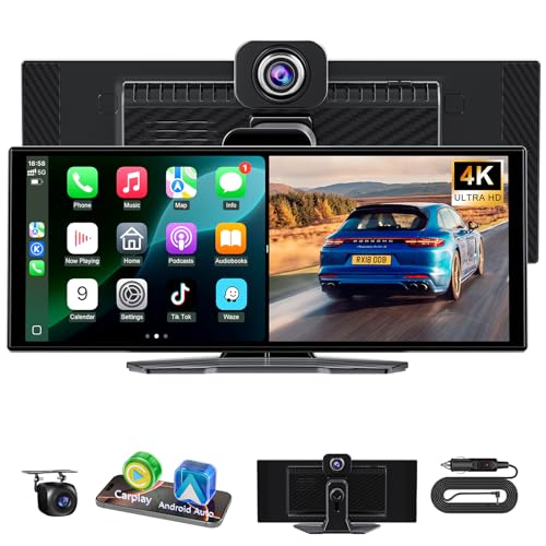 Accfly 11インチ ポータブルディスプレイオーディオ (4Kドラレコ付)