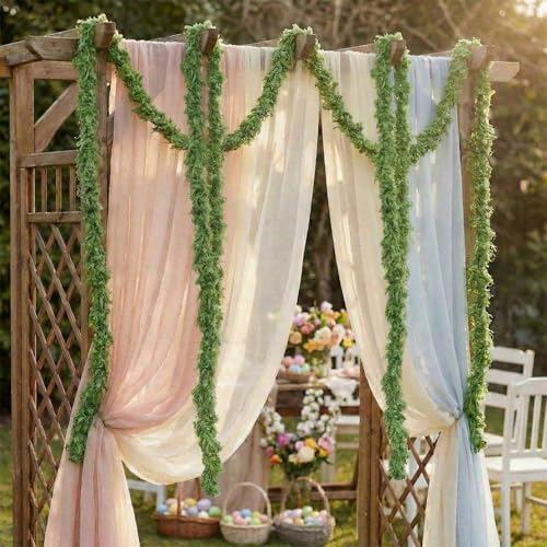 XunYee 4 Pack 11.8 FT Fake Moss Garland Floral Mossvine