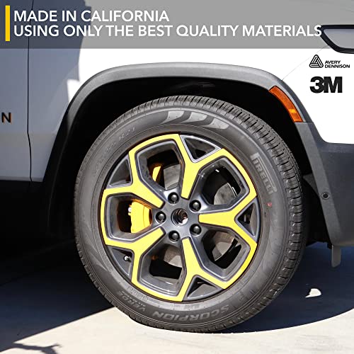 Spokes Vinyl Covers For Rivian's 21" Road Wheels (R1T/R1S) (Satin Black) #TOP1
