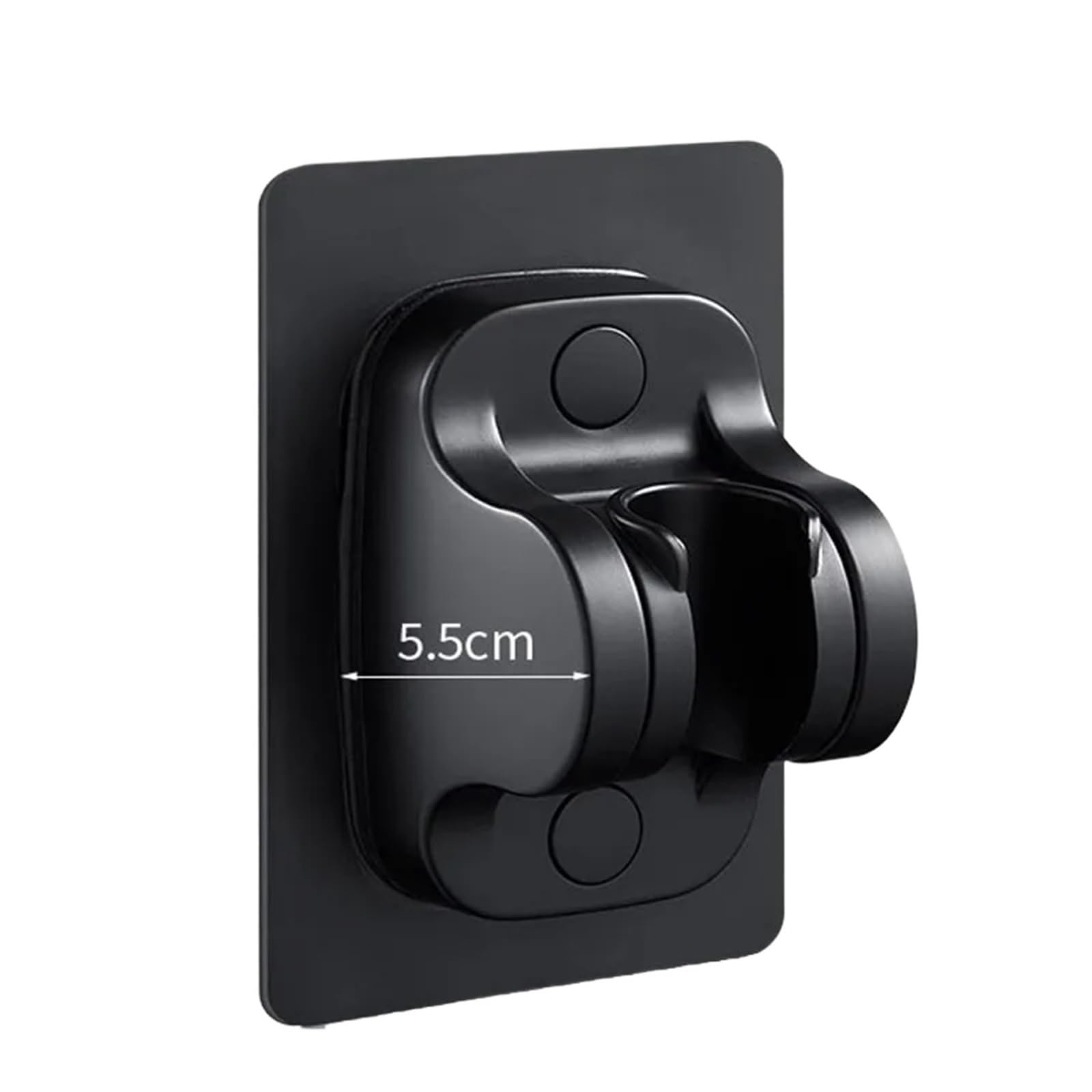 Shower Head Holder 2pc Black/Silver No Drill Showerhead Bracket