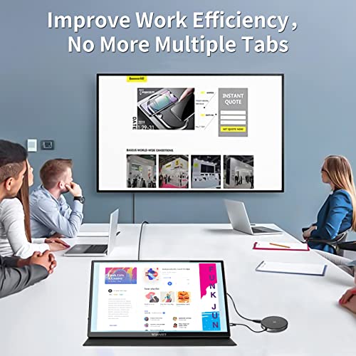 Image of WIMAXIT Portable Touch Monitor, 14 Inch 98% Srgb Fhd Ips Computer External Display Usb-C Gaming Screen With Type-C Mini Hdmi For Laptop Pc Mac Phone Xbox Ps4, Include Smart Cover, Black