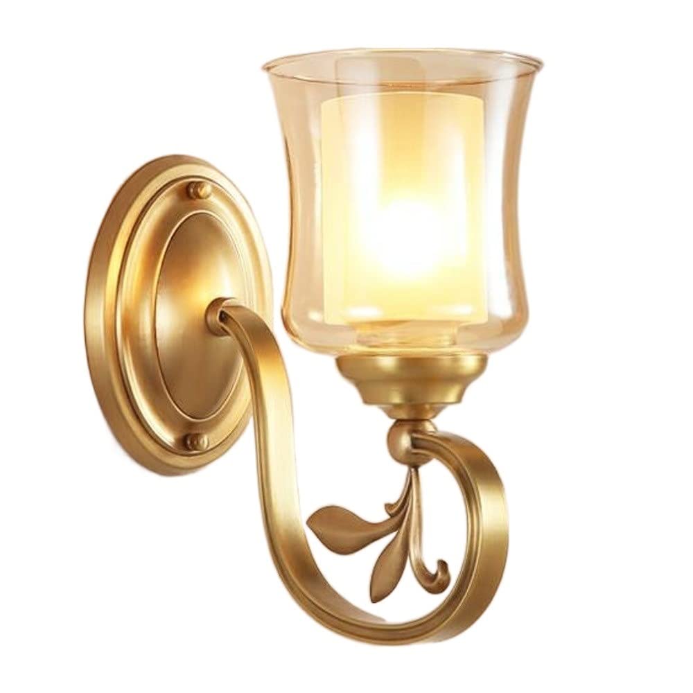 HPTHLY Wall Mounted Light Light Luxury Glass Lantern Villa Wall Sconce Living Room Wall Sconce Wall Mounted Indoor Corridor Dining Room Bedroom Fixtures Lig(1Light)