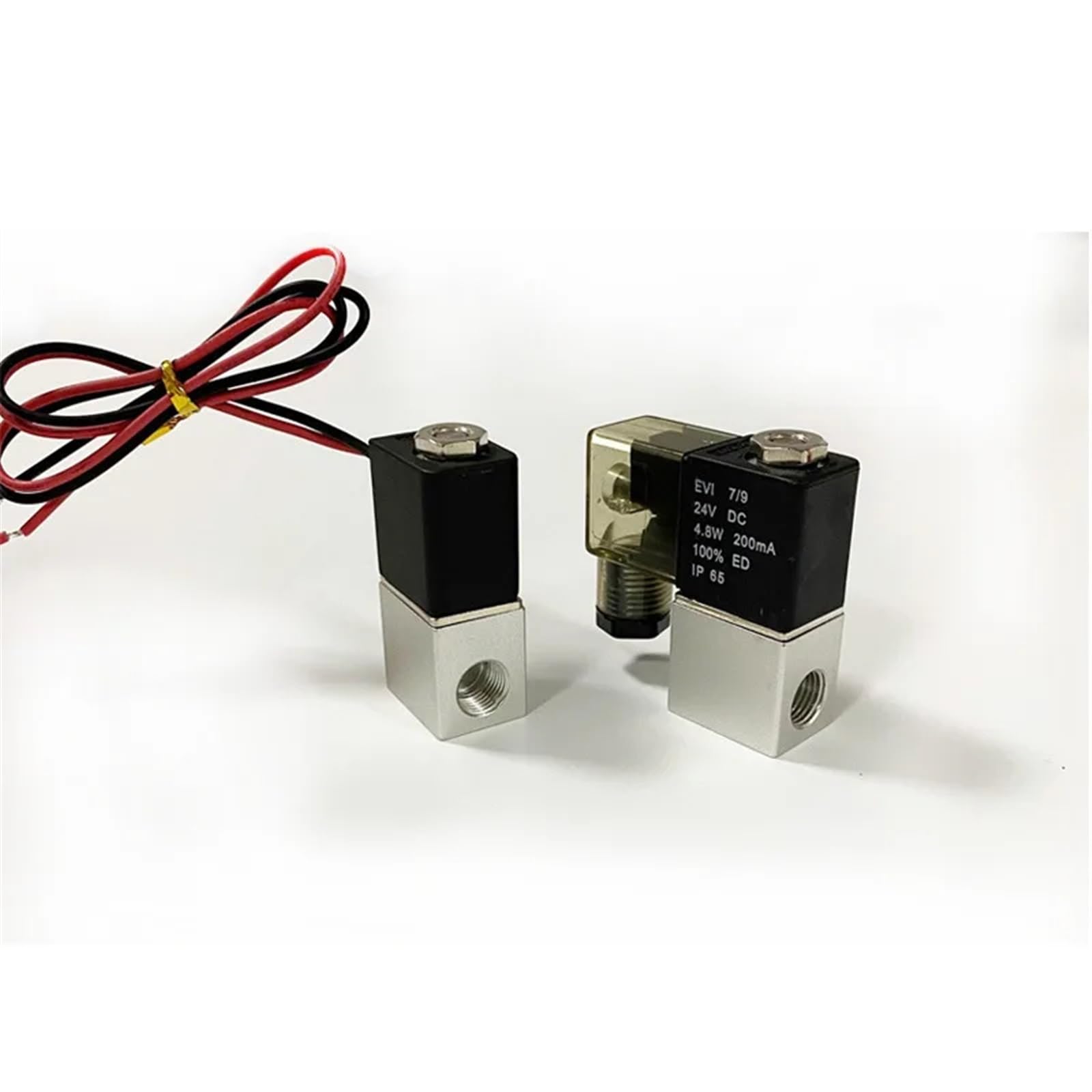 Aluminiowy pneumatyczny elektryczny zawór elektromagnetyczny, 2-drożny, 12V DC, normalnie zamknięty, szybka reakcja dla powietrza, gazu i wody N/C (Bsp-12vdc-leading drut, 1/8 cala)