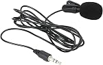 Microphone lavalier 3,5 mm mains libres mini microphone filaire avec clip pour PC, ordinateur portable, tournage vidéo, vidéoconférence, vlogging