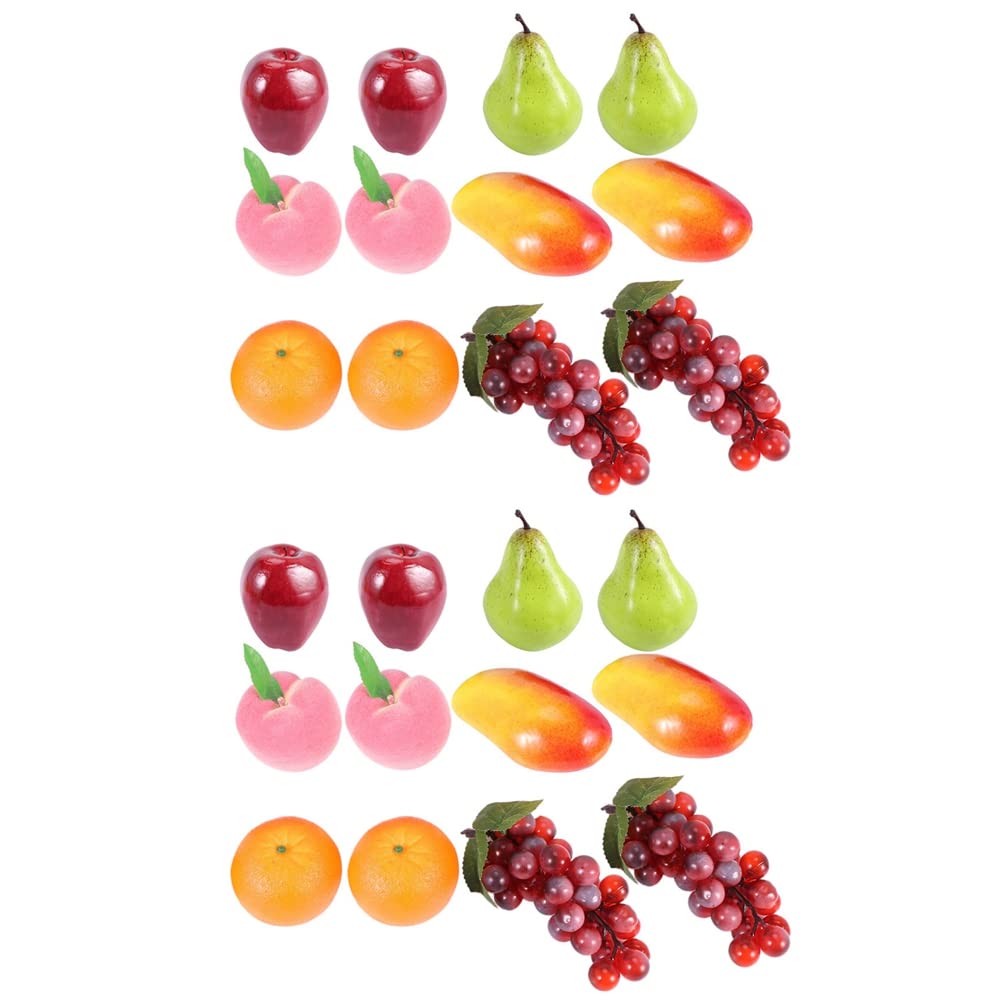 Hndhbfgrt 24 Pcs Decorative Lifelike Realistic Artificial Fake Fruit Decor