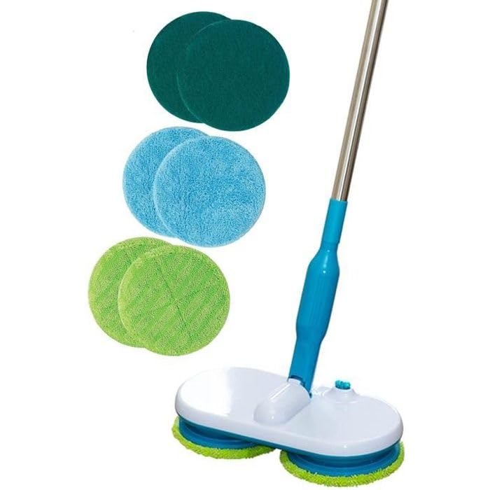 PRIMEGA Balai motorisé sans Fil Duo Spinner Rotalib Turbo Spin - Rechargeable Batterie Li-ION - 2 Têtes Rotatives