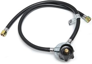 Propane Hose and Regulator- Barbecue Replacement Parts: 25 Inch QCC1 Propane Regulator Replacement with Dual Hoses for BBQ Gas Grill, Heater and Propane Appliances by Grill Spot
