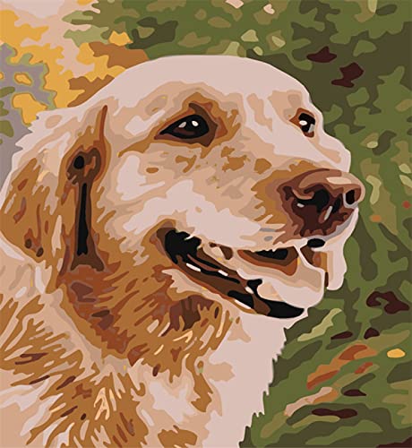Point de croix broderie kit complet 11CT motif chien souriant toile pré-imprimée 40x50 cm