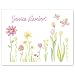 Cheery Flowers Personalized Note Cards (Set of 12 Cards with White Envelopes)