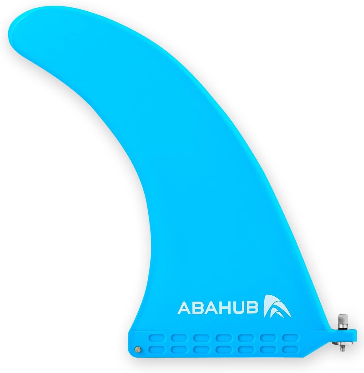 Abahub 9/10'' SUP Single Center Fin with 1 No-Tool Fin Screw, Fiberglass Reinforeced 9/10 inch SUP Replacement Fins for Surfing, Surfboard, Stand-up Paddle Board, Longboard, Black/Blue/White