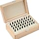 WiMas 36 Stück Buchstaben und Zahlen Stempel Set, Stahl Metall Punch Set, Haben Holzkiste, 1/8 Zoll, 3mm