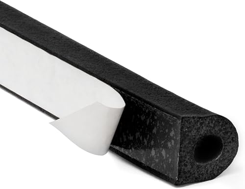 Miniatura 9 de FlexSeals - Sello de goma en forma de D de 25 pies de longitud  0.375 pulgadas de ancho, 0.475 pulgadas de alto  Cinta adhesiva estándar, acabado