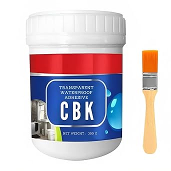 CBK-Transparent Waterproof Glue 300g with Brush, Leakage Protection Outdoor Bathroom Wall Tile Window Roof, Anti-Leakage Agent, Sealant Glue, Roof Sealant Waterproof Gel