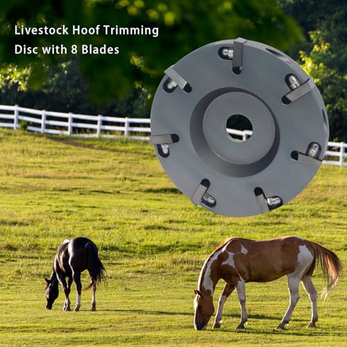 Image of 7 Blade Hoof Trimming Disc for 4.5 and 5 Inch Angle Grinders | Aluminum Alloy Grinder Wheel for 4.5 inch & 5 inch Angle Grinders, Livestock Care Tool for Cattle, Horses & Sheep