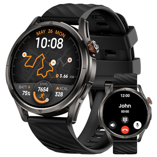 KOSPET Magic R10 GPS Smart Watch for Men, Stainless Steel Body, 50 Days Battery, 5ATM Waterproof, 180 Sport Modes for Outdoor Activity, 24/7 Heart Rat