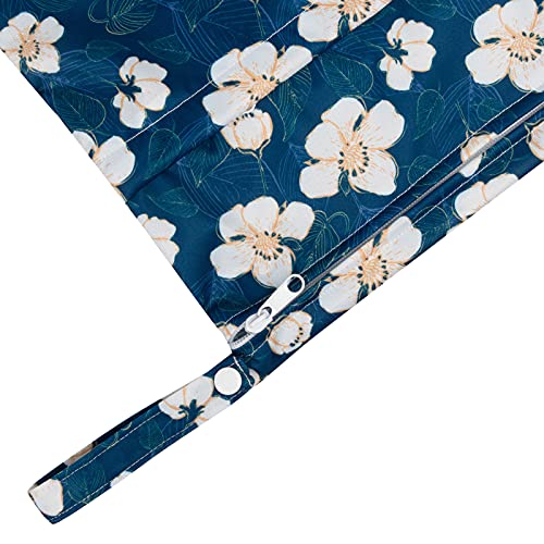 Image of Babygoal Wet Dry Bags for Baby Cloth Diapers, Washable Travel Bags, Beach, Pool, Gym Bag for Swimsuits & Wet Clothes with Two Zippered Pockets 4 Pack, 4LN14