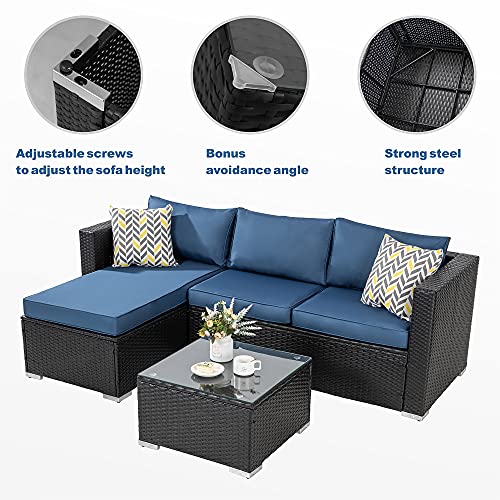Walsunny-Outdoor-Furniture-Patio-SetsLow-Back-All-Weather-Small-Rattan-Sectional-Sofa-with-Tea-TableWashable-Couch-CushionsUpgrade-WickerBlack-Rattan-3-Piece-Aegean-Blue Walsunny-Outdoor-Furniture-Patio-SetsLow-Back-All-Weather-Small-Rattan-Sectional-Sofa-with-Tea-TableWashable-Couch-CushionsUpgrade-WickerBlack-Rattan-3-Piece-Aegean-Blue
