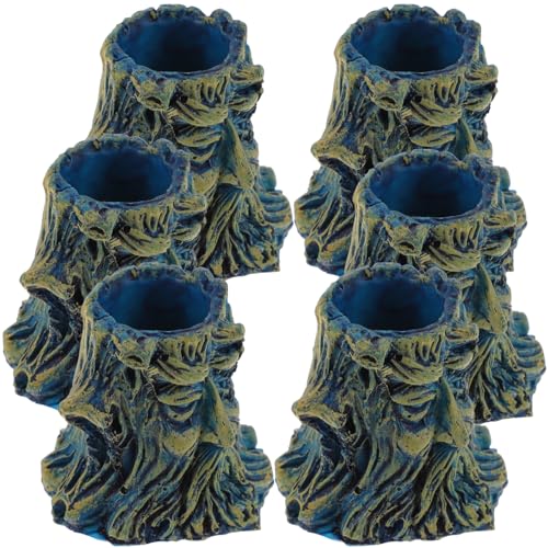 CIYODO 6Pcs Resin Reptile Feeding Bowls Durable Water Food Containers for Tortoise Lizard Gecko for Crawling Pets for Easy Feeding and Drinking