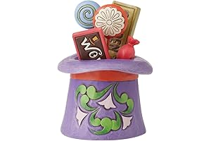 Enesco Willy Wonka and The Chocolate Factory Jim Shore Hat and Candy Bar Miniature Figurine