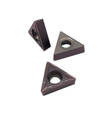 10 pcs TCMT32.51 TCMT32.52 Carbide Turning Inserts Replacement Inserts for Metal Lathe Turning Tools (TCMT32.52 BROWN)