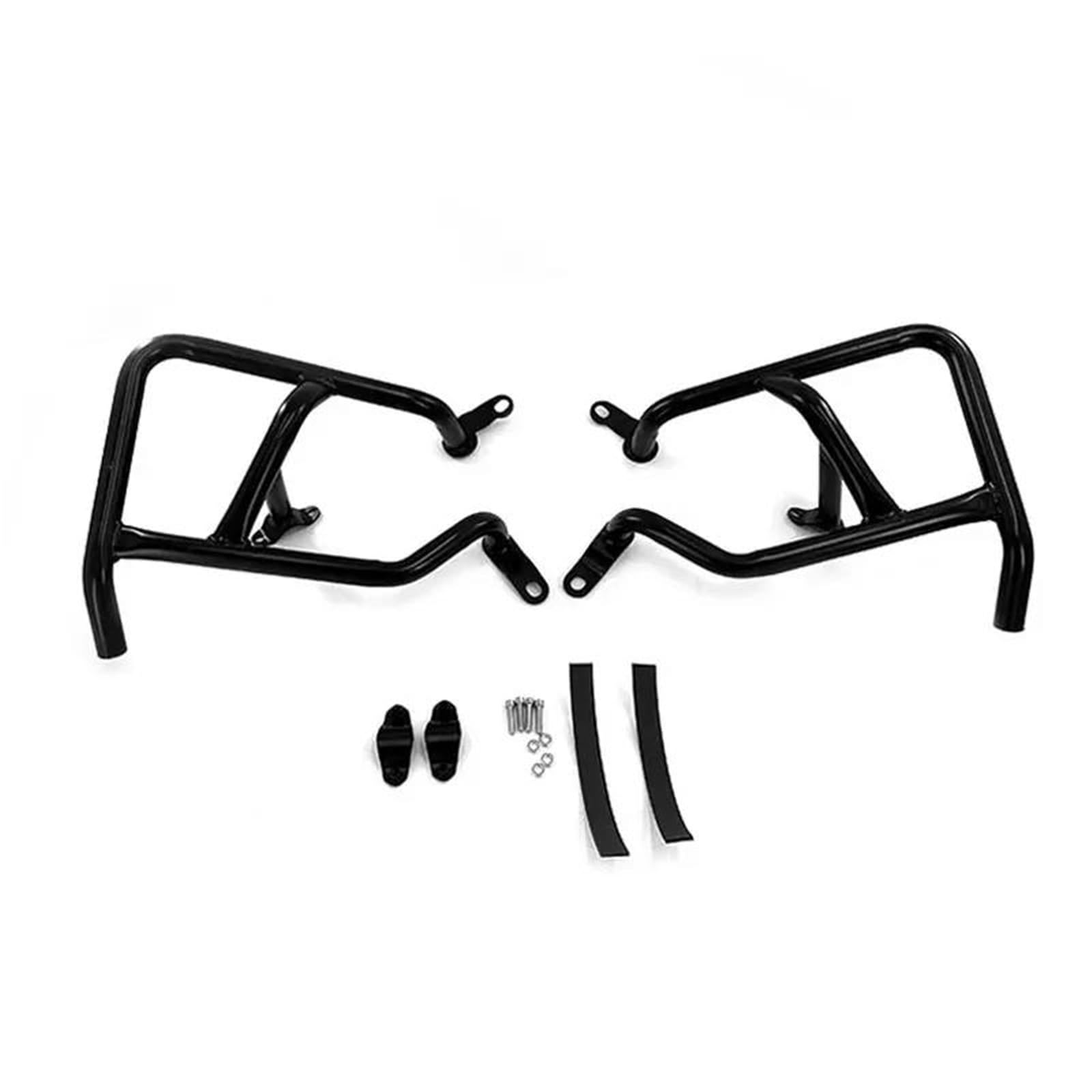 Kmwshan Black- Silver Motorbike Crash Bar Crash Bar Frame Bumper Fairing Protector Bar For H-Onda Nc750x 2020 2021 2022 2023 2024 Motorcycle Highway Engine Guard(Black- Silver)