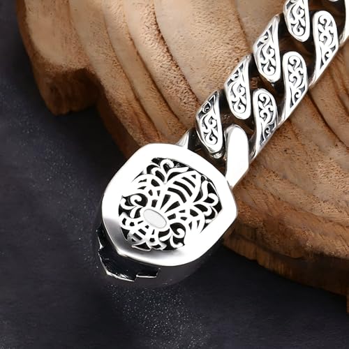 Italian Handmade Sterling Silver Mens Bracelets | Solid S925 Chain Bracelets | Men's Silver Bracelet Gift for Dad, Boyfriend, Son, My Man4