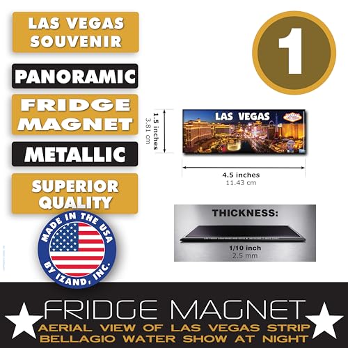 Imán decorativo panorámico Las Vegas 4.5x1.5 pulg miniatura 2