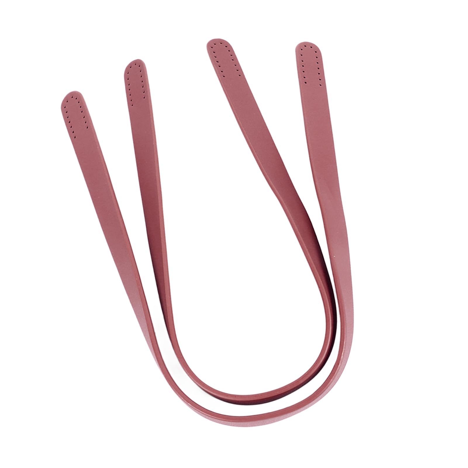 Asas de bolso de cuero genuino de repuesto, correas de bolso Premium de 21,7 pulgadas con agujeros para bolso DIY, Accesorios de reparación de bolsos de ganchillo (vino tinto)