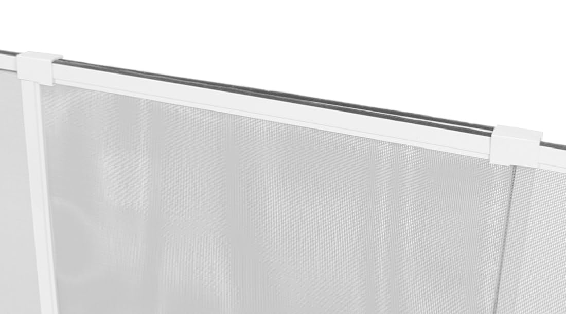Cadre Moustiquaire Extensible pour Volet Roulant – Sans Perçage ni Recoupe – Ajustable de 750mm à 1400mm – Toile en Fibre de Verre Haute Résistance – Installation Facile – Couleur Cadre Blanc | Sans Perçage ni Recoupe - Ajustable de 750mm à 1400mm - A ass