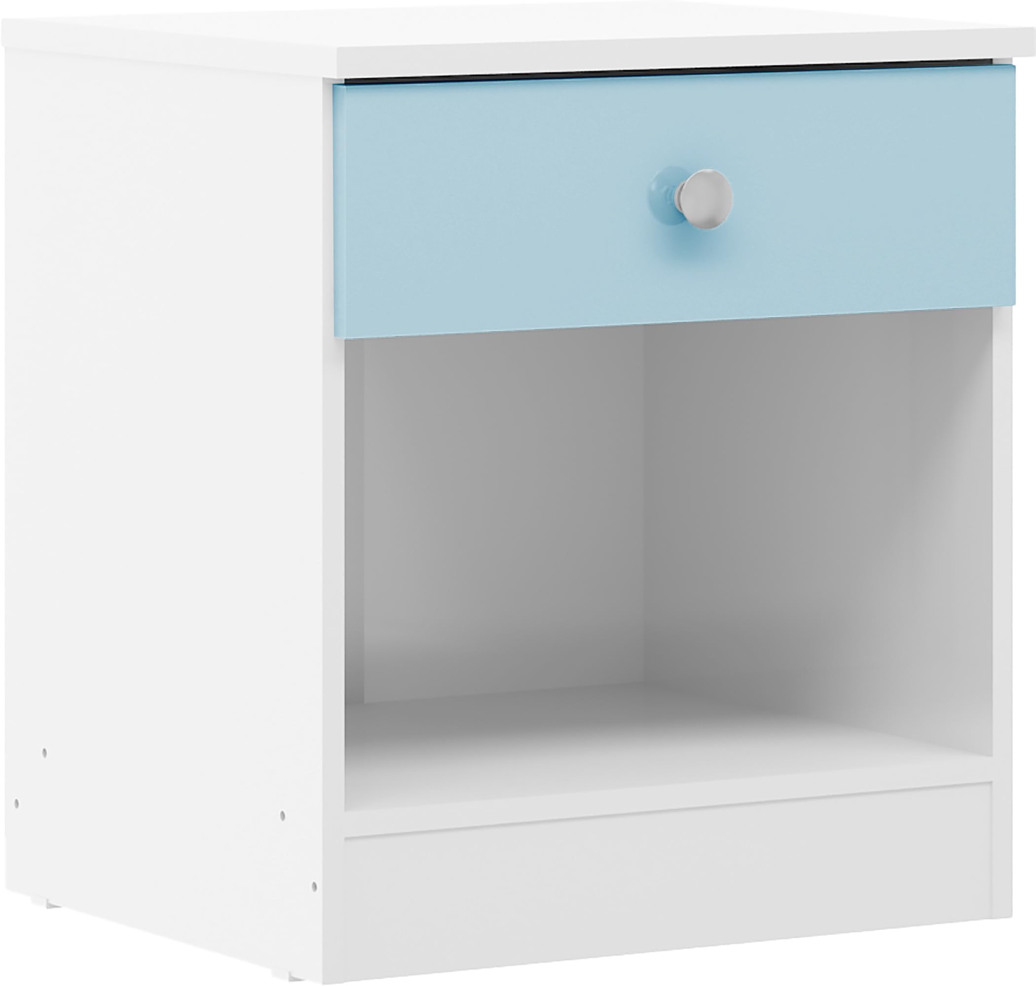 Seconique Denver 1 Drawer Bedside Blue Gloss from B&Q