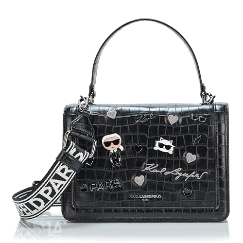 KARL LAGERFELD Maybelle Sac bandoulière pour femme, noir, Medium