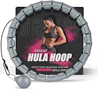 Hula Hoop Reifen Erwachsene Abnehmen und Massage, hulahuppreif zum abnehmen trainiert Hüfte, Beine, Po, hoopie der nie Herunterfällt, Hula Hoop mit Gewicht Kugel inkl