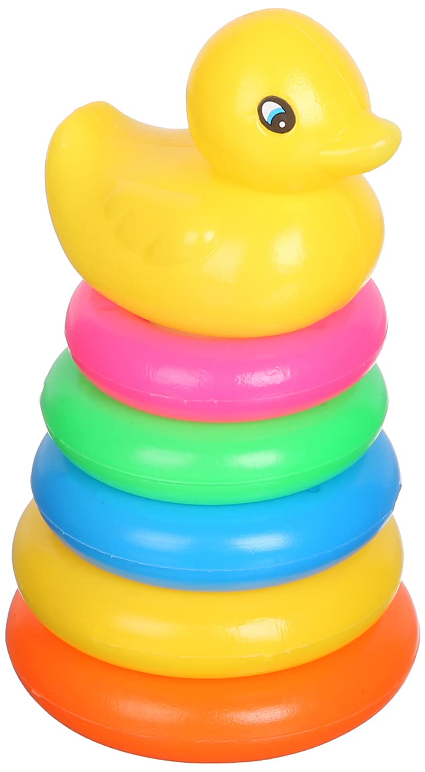 La Frutta Duck Stack Ring Toy for Kids - Multi Color