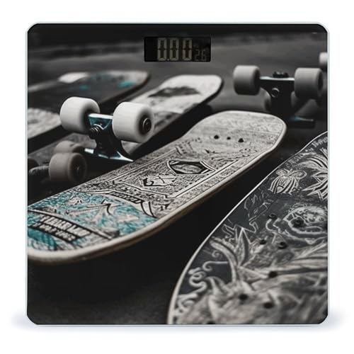 Báscula digital de baño con diseño Skate Boards miniatura 1