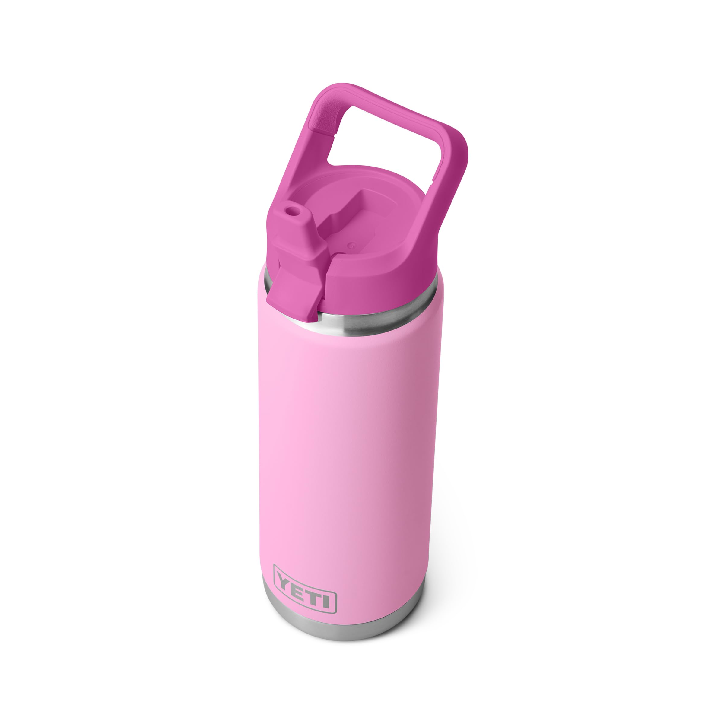 YETI Rambler 26 oz Bottle, Vacuum Insulated, Stainless Steel with Color Matching Straw Cap, Power Pink/Wildflower — image 1