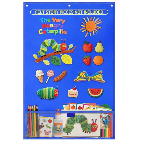 Large Felt Board for Toddlers, 24'x36' Felt Letter Board with Magnetic Strips & Grommets, Felt...