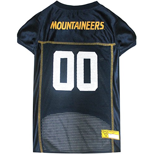 Image of Pets First Collegiate West Virginia University Dog Mesh Jersey, Large