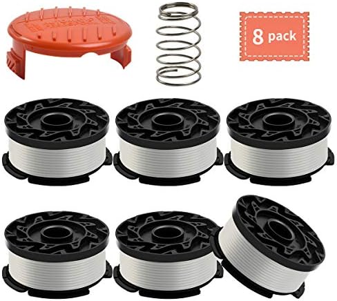 Generep Weed Eater String Trimmer Line for Black and Decker Trimmer/Edger, AF-100, 6 Spools & 1 Cap