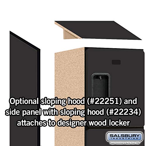 Salsbury Industries, 6-Feet High By 18-Inch Deep, Black 4-Tier Extra Designer Wood Locker With One Wide Storage Unit #TOP7