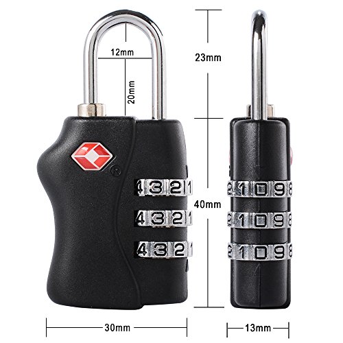 XCSOURCE 2 pcs TSA Security 3 Digit Combination Suitcase Luggage Bag Code Lock Padlock XC303