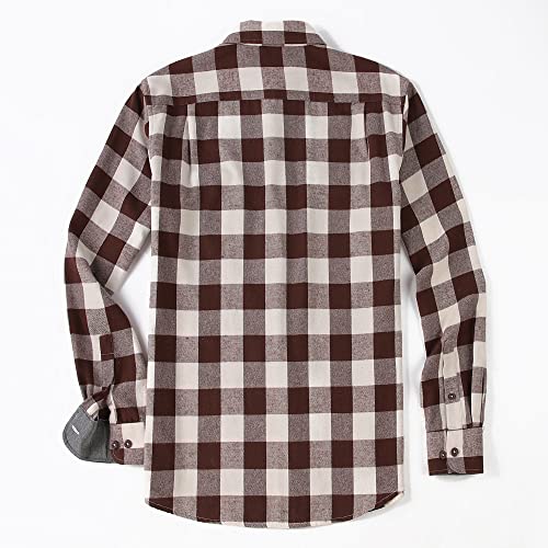 Alex Vando Mens Button Down Shirts Regular Fit Long Sleeve Casual Plaid Flannel Shirt