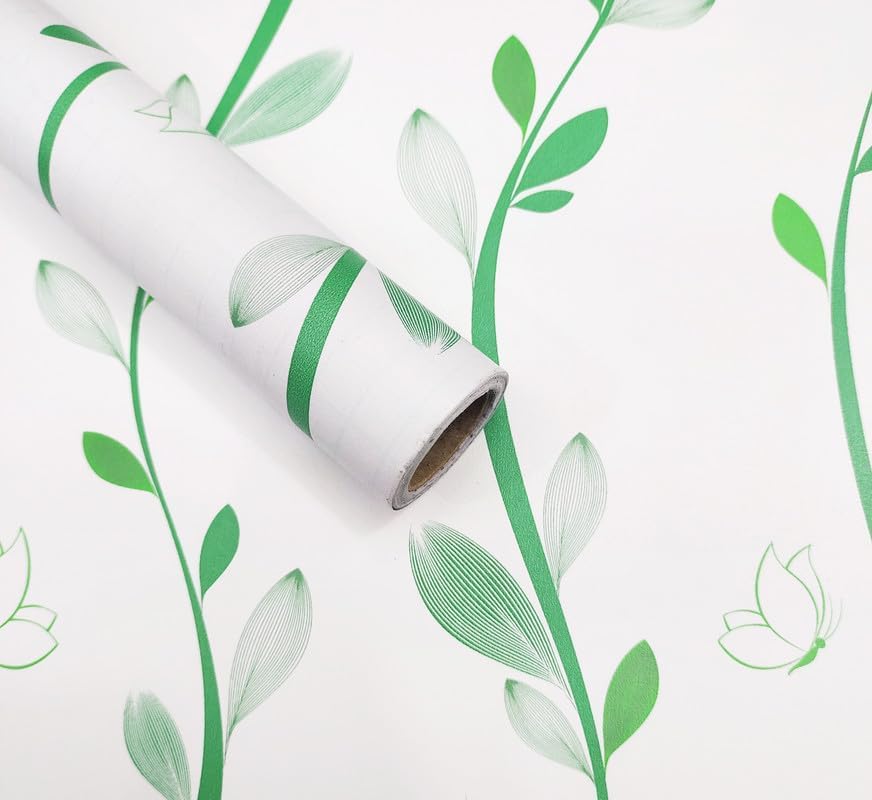 ANNA CREATIONS Self Adhesive Waterproof Green Leef Wallpaper PVC Vinyl Wall Sticker for Living Room Hall Bedroom Decoration 45 x 304 cm (B08JM2HM8K) Amazon Price History, Amazon Price Tracker