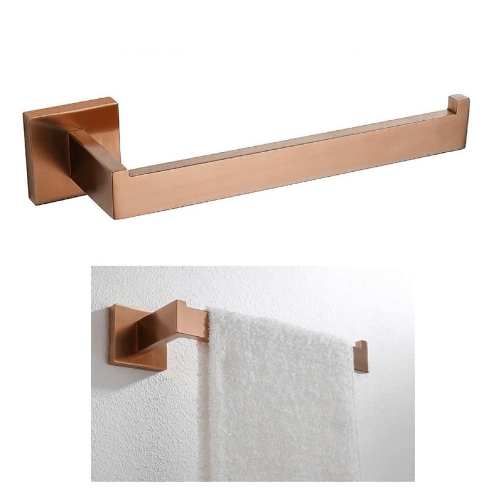 Towel Holder Brushed Rose Gold Bathroom Accessories Square Bathroom Accessories Toilet Paper Holder Towel Rail Robe Holder (Towel Rack)