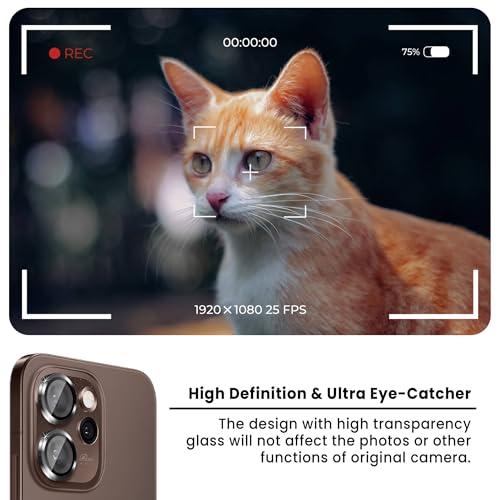 Image of FIRST MART Black Camera Ring Guard Protector for Oppo Reno 15 Pro | Tempered Glass with Metal Alloy Rings, HD Clear, Scratch Resistant, Case-Friendly | Pack of 1