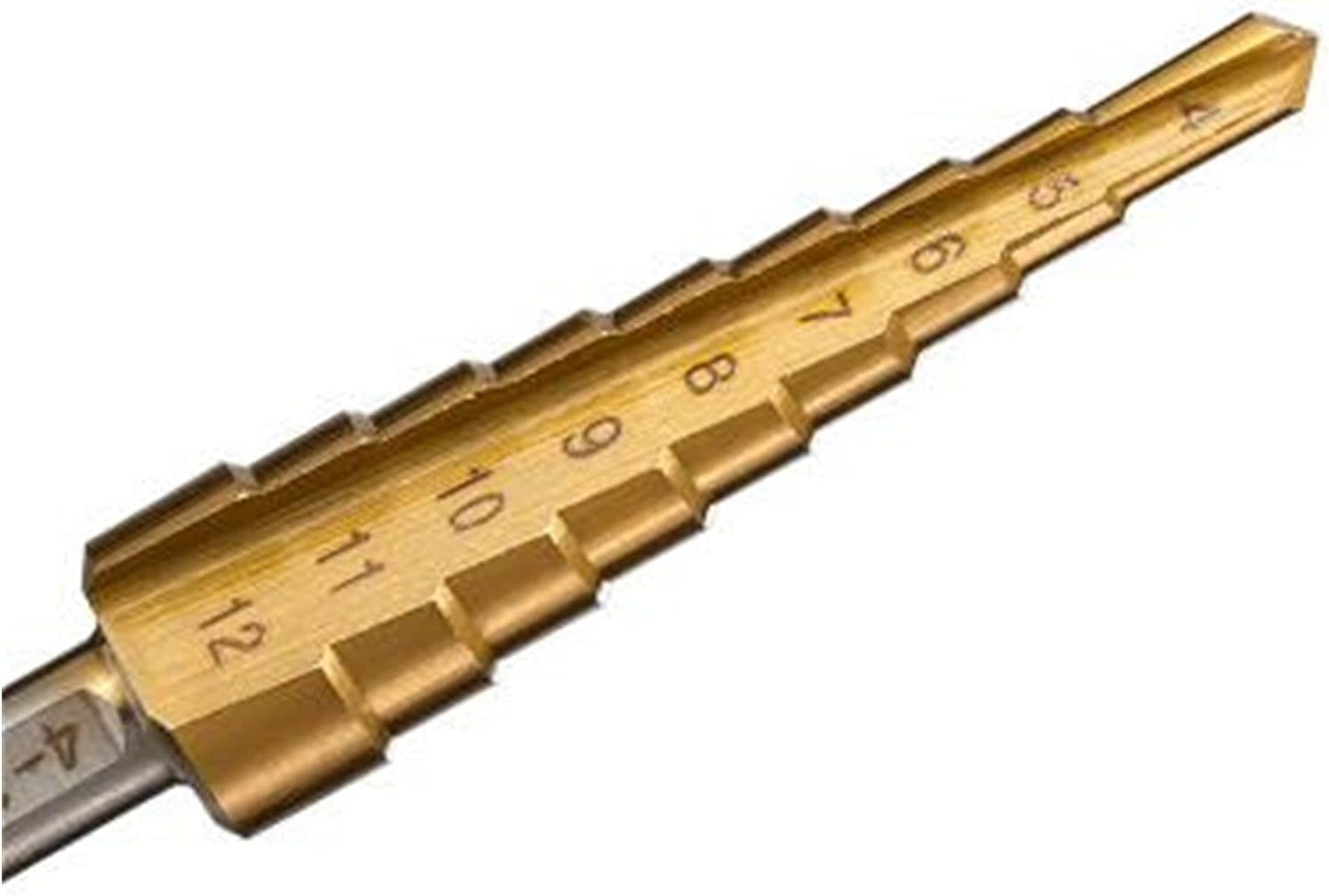 Wiertło do metalu， 4-12/4-20/4-32mm HSS 6542 Wiertło stopniowe z powłoką tytanową, trzpień trójkątny, odpowiednie do wiercenia w aluminium, blachach, stali nierdzewnej 304(4 32mm)