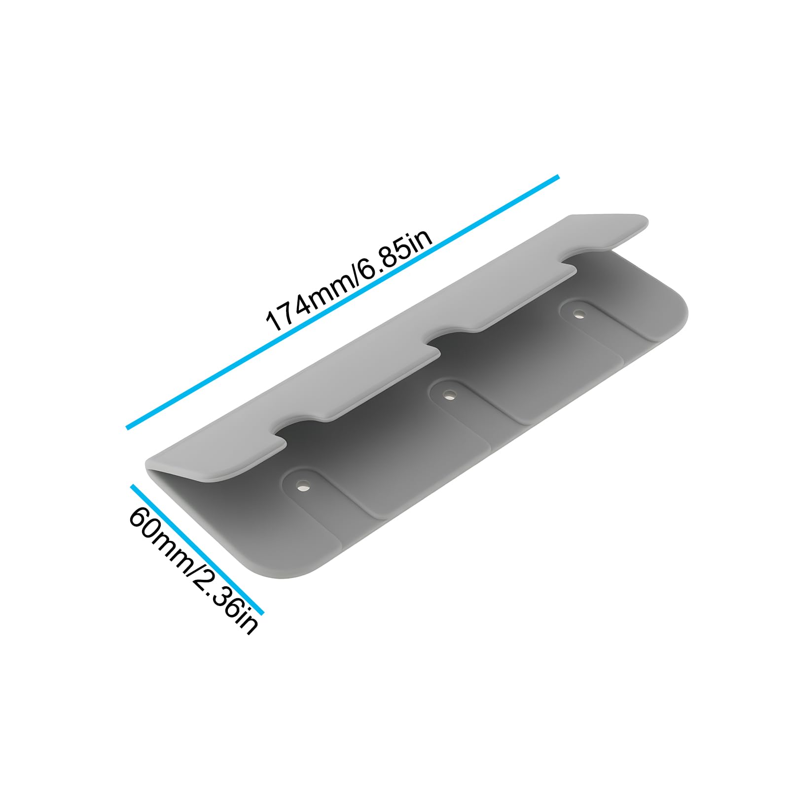 4 Soportes para Asientos de Botes Inflables Rib de 17,4 X 6 Cm para Botes Inflables de Goma (Gris)